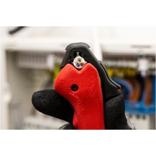 Ściągacz izolacji 0,5-6mm2 do kabli okrągłych z funkcją cięcia i zginania przewodów w pętle MILWAUKEE