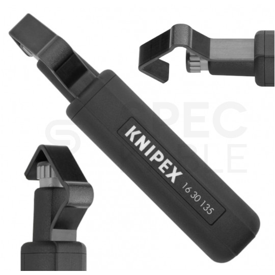 Ściągacz izolacji 135mm uniwersalny 6-29mm do kabli okrągłych KNIPEX KNIPEX 16 30 135 SB
