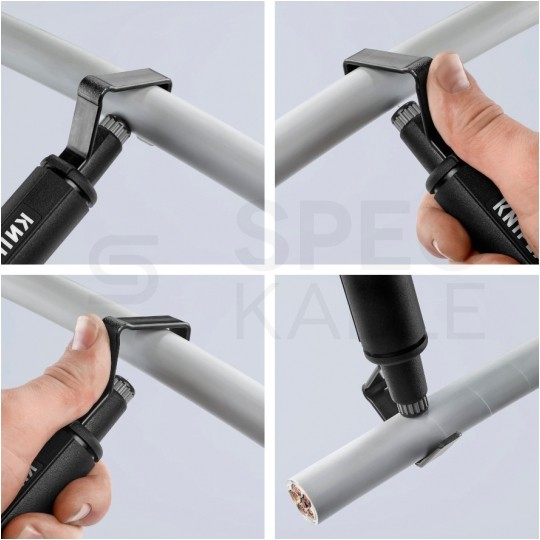 Ściągacz izolacji 145mm uniwersalny 19-40mm do kabli okrągłych KNIPEX KNIPEX 16 30 145 SB