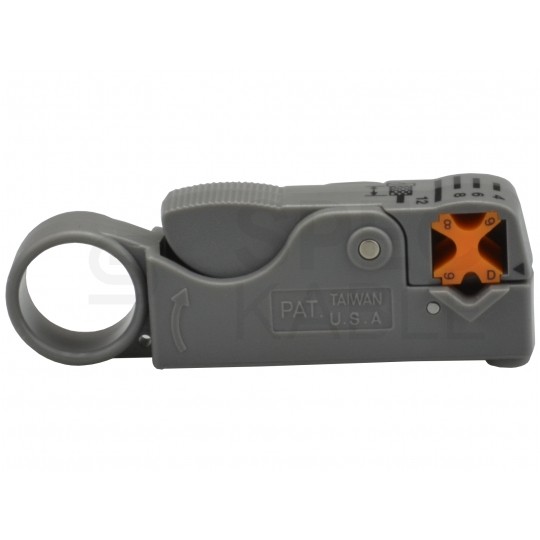 Ściągacz izolacji do kabli i przewodów koncentrycznych RG174, RG58, RG59, RG6 z dwoma regulowanymi ostrzami HT-332D Hanlong