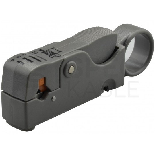 Ściągacz izolacji do kabli i przewodów koncentrycznych RG174, RG58, RG59, RG6 z dwoma regulowanymi ostrzami HT-332D Hanlong