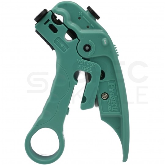 Ściągacz izolacji do kabli i przewodów UTP / STP, solarnych PV oraz koncentrycznych RG59 RG6 RG7 RG11 CP-508 Proskit