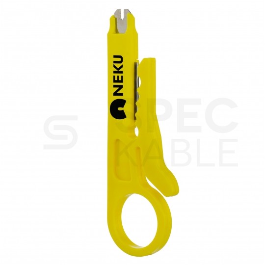 Ściągacz izolacji do kabli i przewodów UTP/STP żółty NEKU