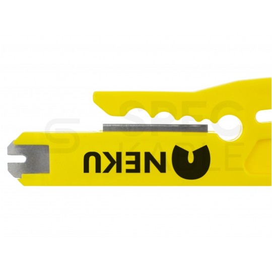 Ściągacz izolacji do kabli i przewodów UTP/STP żółty NEKU