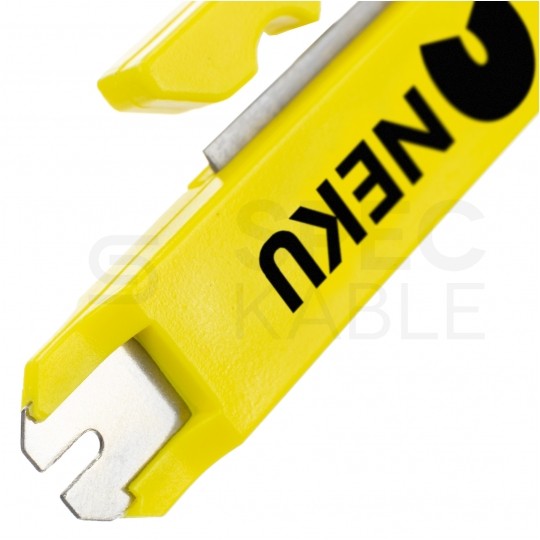 Ściągacz izolacji do kabli i przewodów UTP/STP żółty NEKU