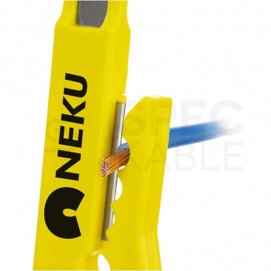 Ściągacz izolacji do kabli i przewodów UTP/STP żółty NEKU