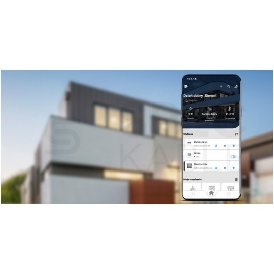 Ściemniacz do żarówek LED-owych Wi-Fi 2-200W 230V SIMON 54 GO czarny Kontakt Simon DESL1W.01/49