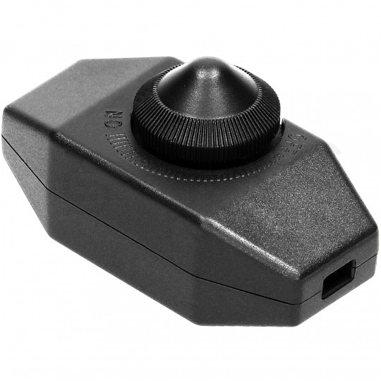 Ściemniacz przelotowy na kabel LED max. 80W regulowany pokrętłem czarny ORNO