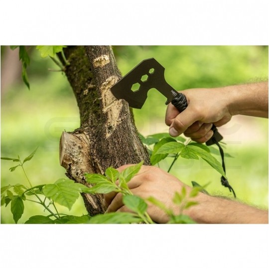 Siekiera ze stali nierdzewnej (rękojeść lina paracord) 260/80mm+ etui NEO 63-118