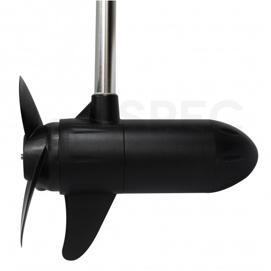 Silnik zaburtowy elektryczny do łodzi pontonu BRYZA 60lbs 12V 700W z akumulatorem DEEP CYCLE 110Ah i prostownikiem automatycznym 12/24V 20A VOLT