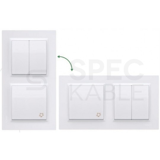 Simon 10 Gniazdo zasilające DATA 230V 16A [2P+Z] czerwone z blokadą