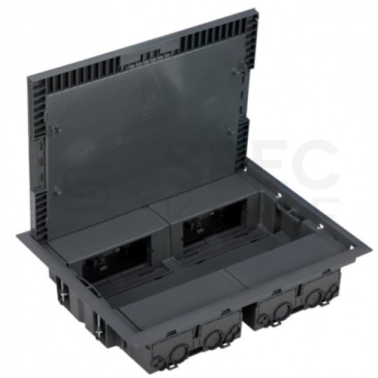SIMON Connect Puszka podłogowa KF prostokątna 8xK45 250x327mm IK08 szara KF400/1