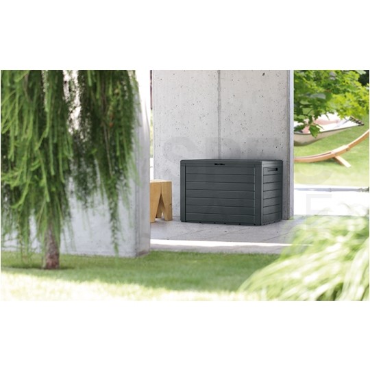 Skrzynia ogrodowa Woodebox 190L antracytowa 438x780x550mm Prosperplast