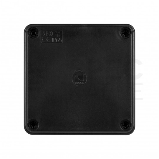 Skrzynka hermetyczna IP65 puszka instalacyjna 100x100x50mm bezhalogenowa czarna UV S-BOX 116C
