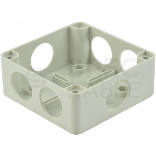 Skrzynka hermetyczna IP65 Puszka instalacyjna 100x100x50mm bezhalogenowa szara z dławikami PG21 S-BOX 106