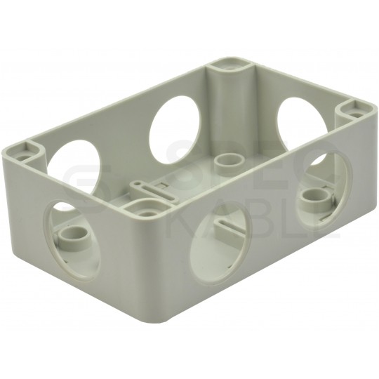 Skrzynka hermetyczna IP65 Puszka instalacyjna 120x80x50mm bezhalogenowa szara z dławikami PG21 S-BOX 206