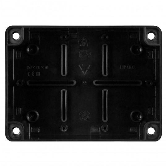Skrzynka hermetyczna IP65 Puszka instalacyjna 150x110x70mm bezhalogenowa czarna UV S-BOX 316C