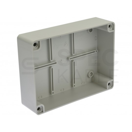 Skrzynka hermetyczna IP65 Puszka instalacyjna 190x140x70mm bezhalogenowa szara S-BOX 416