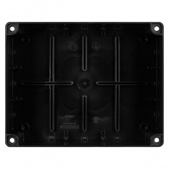 Skrzynka hermetyczna IP65 Puszka instalacyjna 240x190x90mm bezhalogenowa czarna UV S-BOX 516CZ