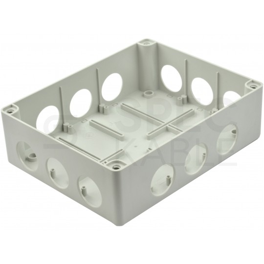 Skrzynka hermetyczna IP65 Puszka instalacyjna 240x190x90mm bezhalogenowa szara z dławikami PG29 S-BOX 506