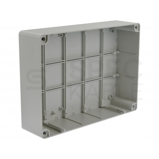Skrzynka hermetyczna IP65 Puszka instalacyjna 300x220x120mm bezhalogenowa szara S-BOX 616