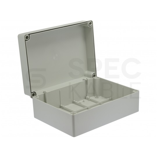 Skrzynka hermetyczna IP65 Puszka instalacyjna 300x220x120mm bezhalogenowa szara S-BOX 616