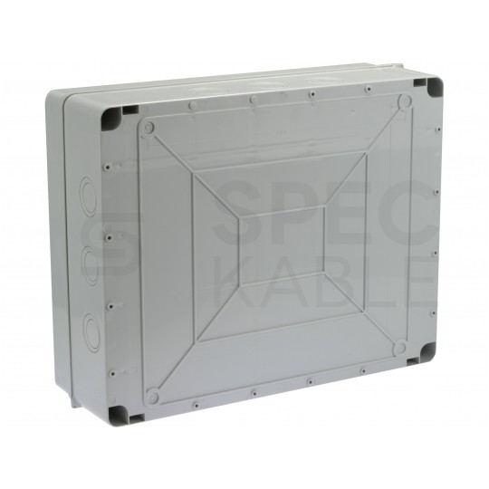 Skrzynka hermetyczna IP65 Puszka instalacyjna 380x300x120mm bezhalogenowa szara S-BOX 716