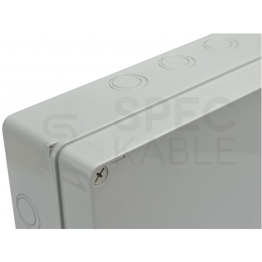 Skrzynka hermetyczna IP65 Puszka instalacyjna 380x300x120mm bezhalogenowa szara S-BOX 716