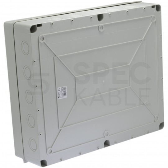 Skrzynka hermetyczna IP65 Puszka instalacyjna 460x380x120mm bezhalogenowa szara S-BOX 816