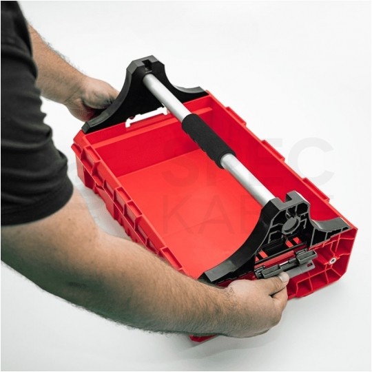 Skrzynka na narzędzia modułowa podwójna z uchwytem otwarta 465x310x367 czerwona 18L QBRICK SYSTEM PRO Modular Tray RED