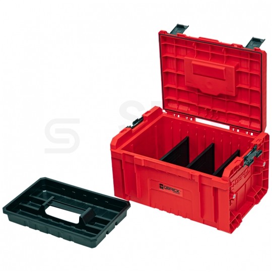 Skrzynka na narzędzia przenośna 450x334x240mm czerwona 19l IP 54 QBRICK SYSTEM PRO Toolbox 2.0 RED Ultra HD Custom QBRICK SYSTEM