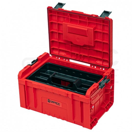 Skrzynka na narzędzia przenośna 450x334x240mm czerwona 19l IP 54 QBRICK SYSTEM PRO Toolbox 2.0 RED Ultra HD Custom QBRICK SYSTEM