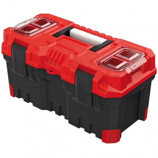 Skrzynka na narzędzia z tacką wewnętrzną przenośna 496x258x240mm czerwona TITAN PLUS Kistenberg KTIP5025-3020