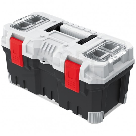 Skrzynka na narzędzia z tacką wewnętrzną przenośna 496x258x240mm szara TITAN PLUS Kistenberg