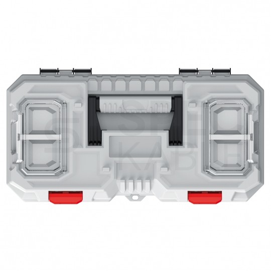 Skrzynka na narzędzia z tacką wewnętrzną przenośna 496x258x240mm szara TITAN PLUS Kistenberg