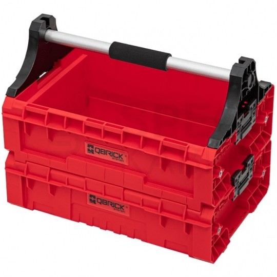 Skrzynka narzędziowa modułowa otwarta podwójna z uchwytem, pojemnośc 18L 465x310x367 QBRICK SYSTEM PRO Modular Tray RED