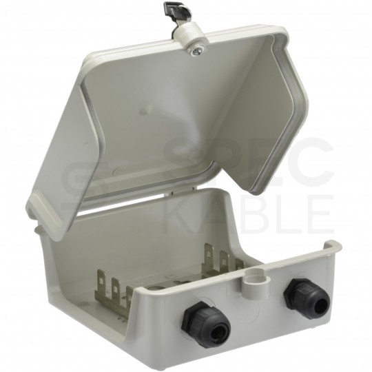 Skrzynka rozdzielcza IP44 na 5 łączówek LSA (dla 50 par) hermetyczna