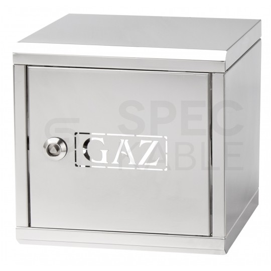 Skrzynka szafka gazowa nierdzewna INOX 250x250x150mm + kluczyk bezpieczeństwa