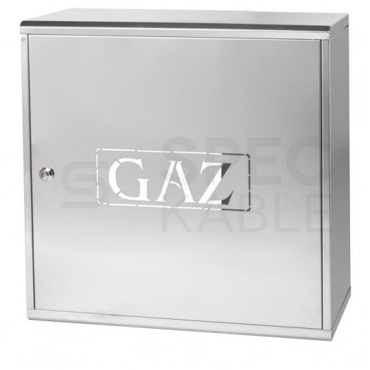 Skrzynka szafka gazowa nierdzewna INOX 600x600x250mm + kluczyk bezpieczeństwa