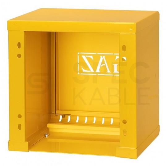 Skrzynka szafka gazowa nierdzewna żółta 250x250x200mm + kluczyk bezpieczeństwa