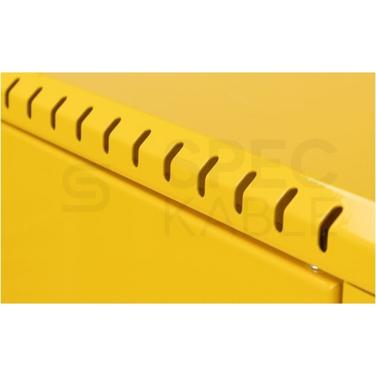 Skrzynka szafka gazowa nierdzewna żółta 250x250x200mm + kluczyk bezpieczeństwa