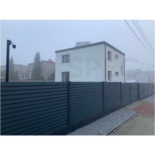 Słup oświetleniowy, maszt do kamer fi: 60mm 3m podstawa 150x150x6mm czarny MASTER LED