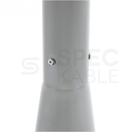 Słup oświetleniowy składany, maszt do kamer fi: 60mm 3m podstawa 160x160mm szary BEMKO