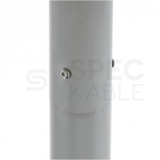 Słup oświetleniowy składany, maszt do kamer fi: 60mm 3m podstawa 160x160mm szary BEMKO