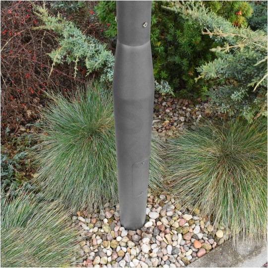 Słup oświetleniowy składany, maszt do kamer fi: 60mm 3m podstawa 160x160mm szary BEMKO