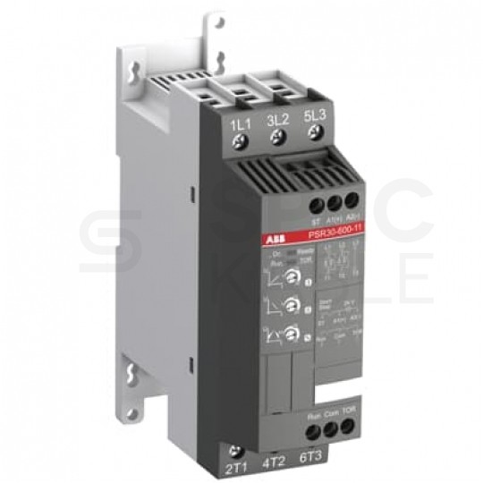 Softstart rozrusznik silnikowy 3-fazowy 15kW 30A (208-600V AC) z wbudowanym przekaźnikiem ByPass ABB 1SFA896109R7000 / PSR30-600-70