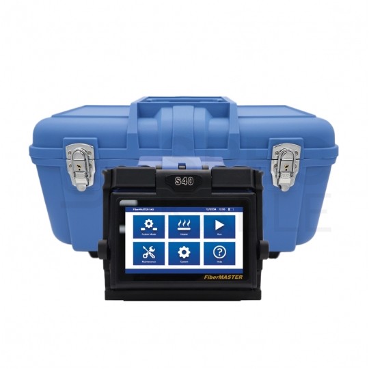 Spawarka światłowodowa FiberMASTER S40 z wyrównaniem do płaszcza, z zestawem akcesoriów