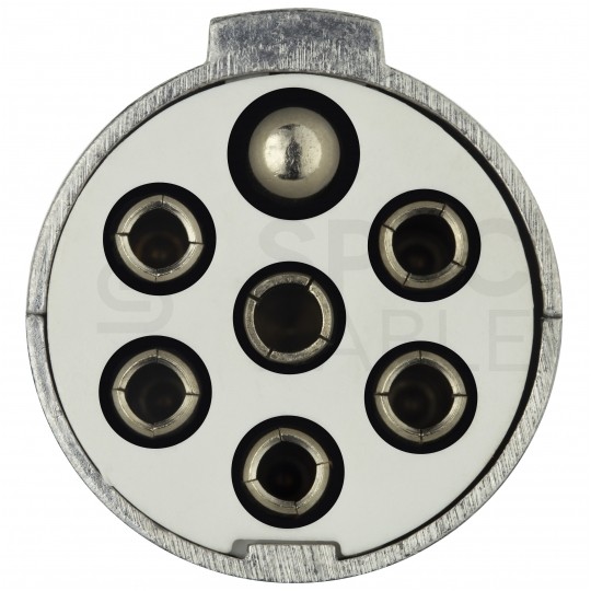 Spiralny adapter kablowy QLY-s do naczepy 24V wtyk 15-pin / 2 metalowe wtyki 7-pin typu N+S 4m