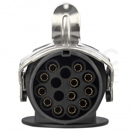 Spiralny adapter kablowy QLY-s do naczepy 24V wtyk 15-pin / 2 plastikowe wtyki 7-pin typu N+S 4,5m