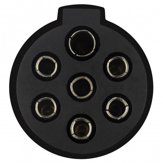 Spiralny adapter kablowy QLY-s do naczepy 24V wtyk 15-pin / 2 plastikowe wtyki 7-pin typu N+S 4,5m